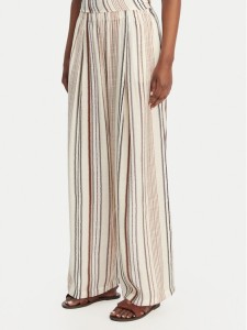 Eleh Spodnie materiałowe SS260132 Écru Relaxed Fit