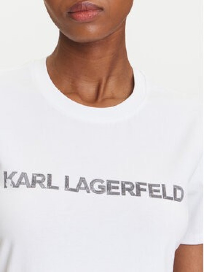 KARL LAGERFELD T-Shirt A3W17102 Biały Regular Fit