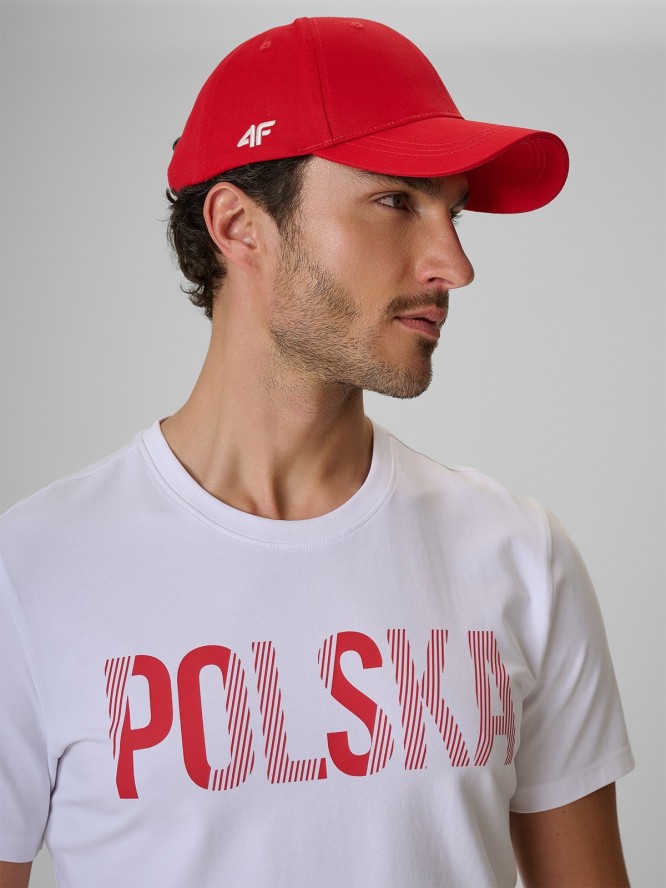 4F Czapka kibica z daszkiem uniseks - czerwona S/M (58cm)
