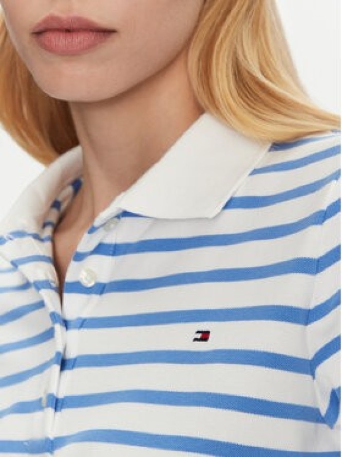 Tommy Hilfiger Polo 1985 WW0WW43224 Błękitny Regular Fit