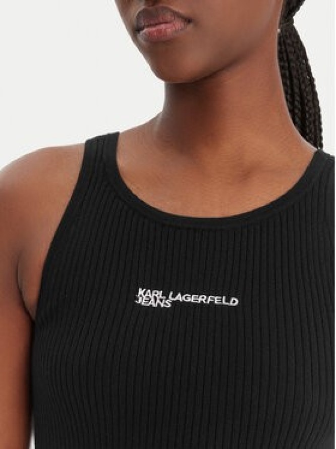 Karl Lagerfeld Jeans Top B1W18024 Czarny Slim Fit