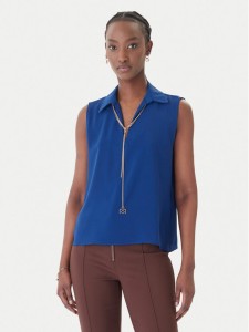 Rinascimento Bluzka CFC0127446003 Niebieski Regular Fit
