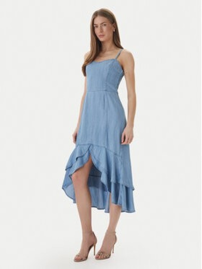 Guess Sukienka jeansowa W6GK89 D0908 Niebieski Slim Fit