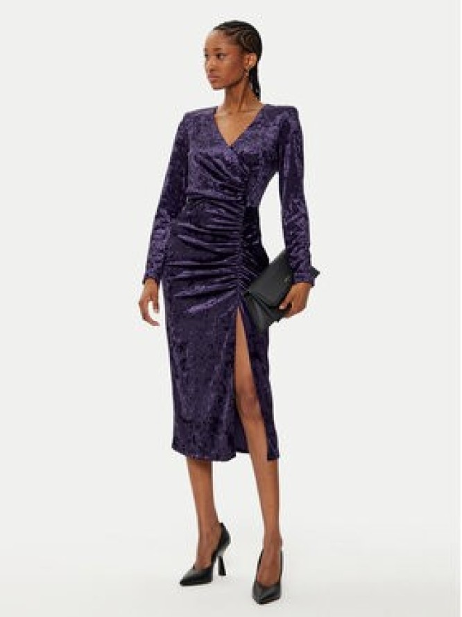 Rinascimento Sukienka koktajlowa CFC0121946003 Fioletowy Regular Fit