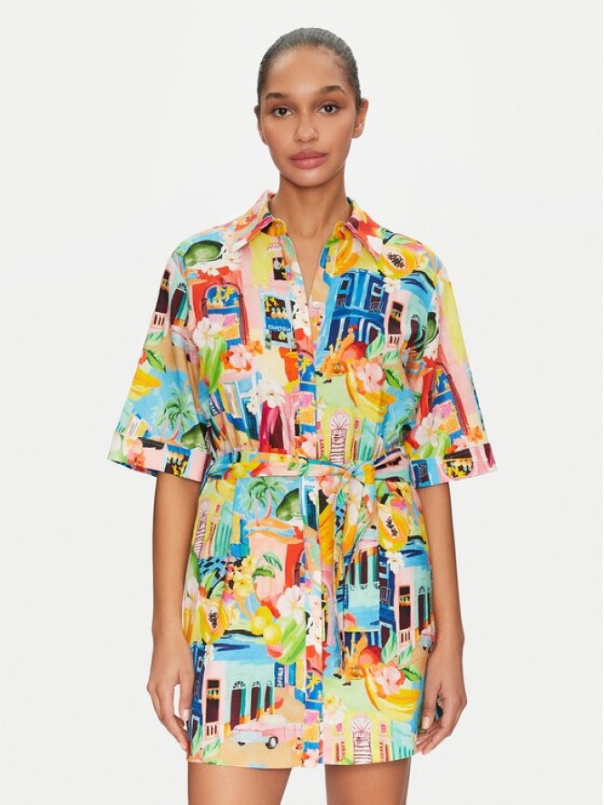 Seafolly Sukienka letnia Cuba 55442-DR Kolorowy Relaxed Fit