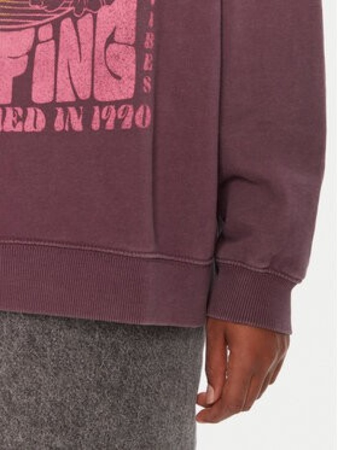 Roxy Bluza Lineup ERJFT05005 Fioletowy Oversize