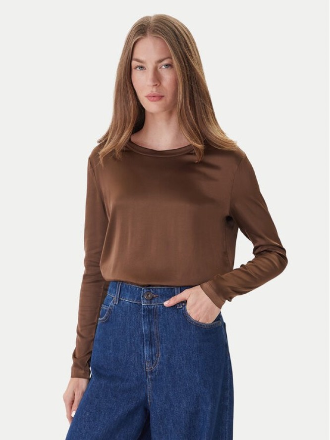 ViCOLO Bluzka TF0244 Brązowy Regular Fit