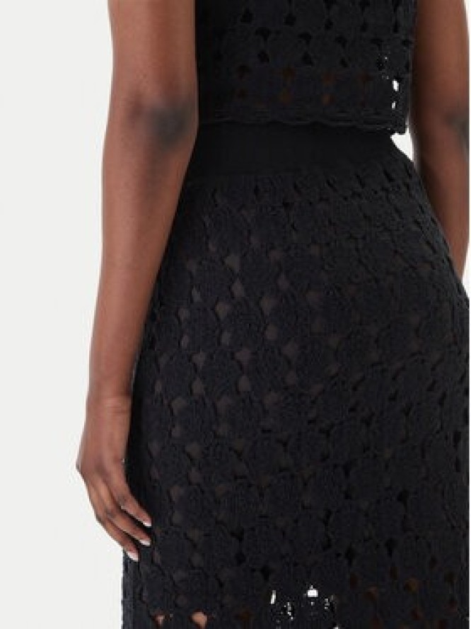 Fracomina Spódnica midi FR26SG4008K488R6 Czarny Slim Fit