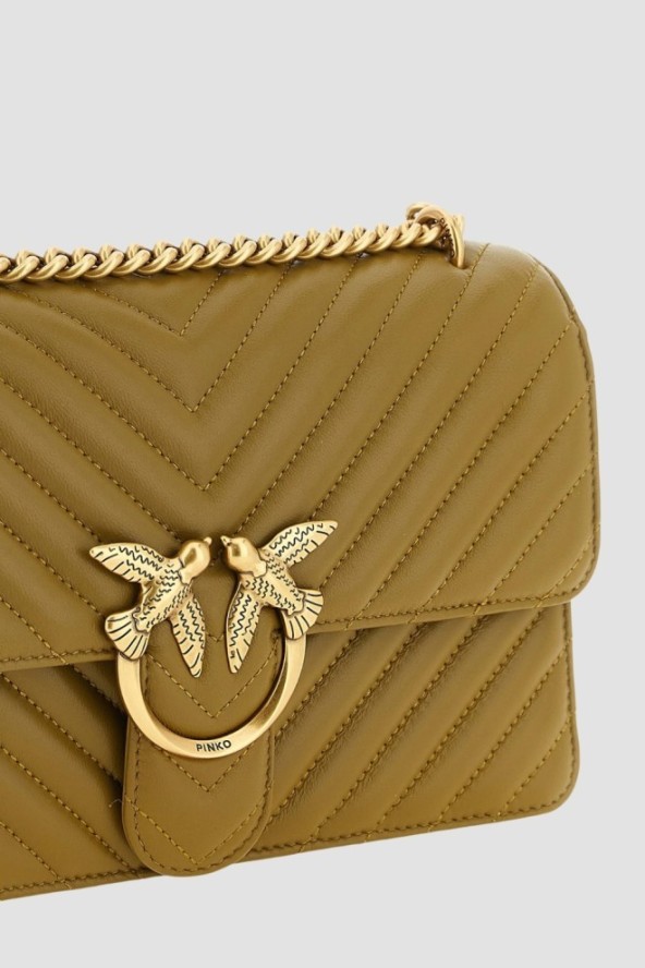 PINKO Oliwkowa listonoszka damska Love One Classic
