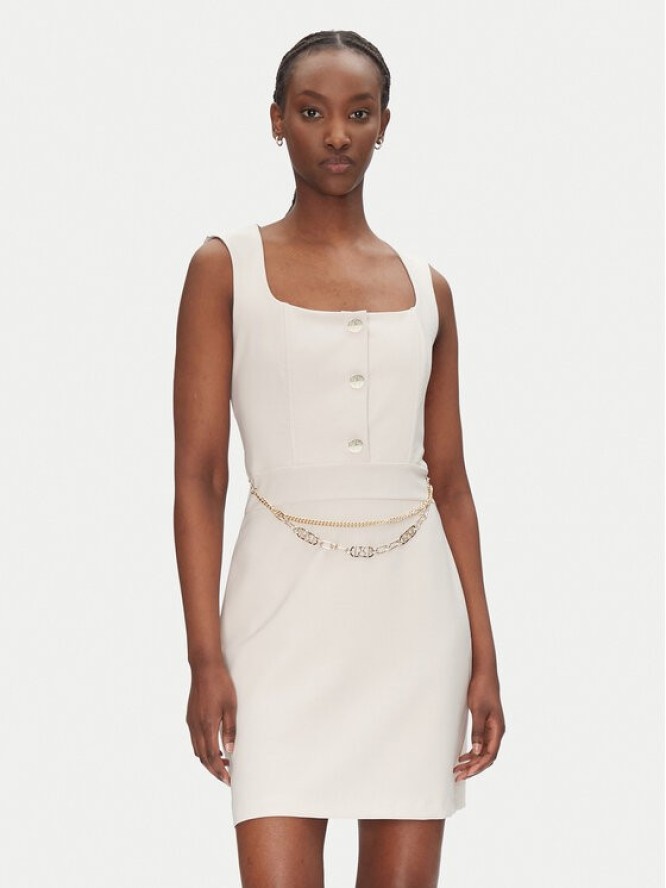 Rinascimento Sukienka koktajlowa CFC0124908003 Beżowy Regular Fit