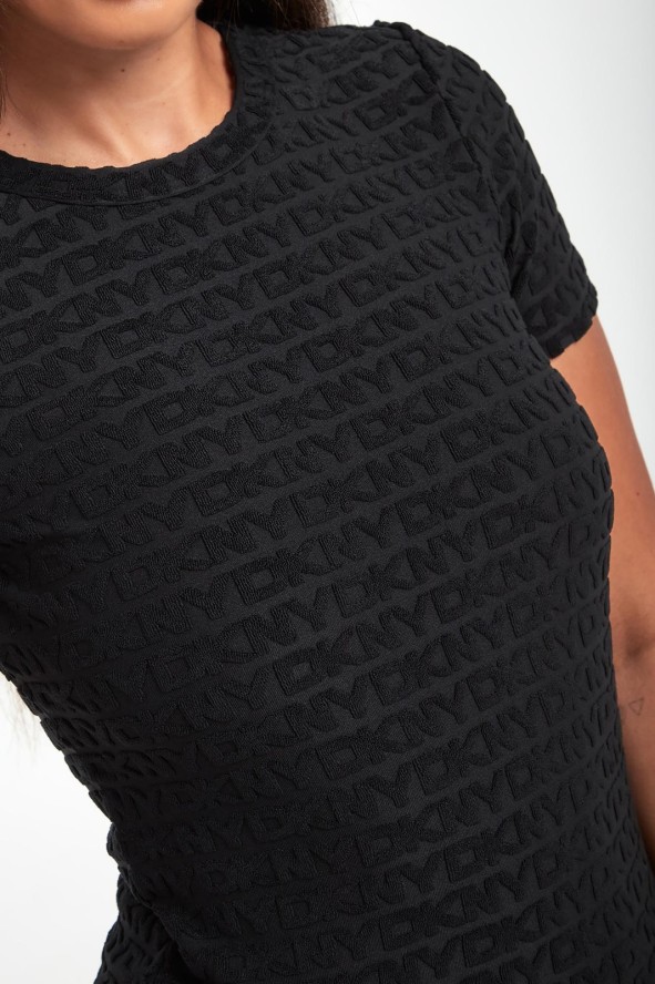 T-shirt damski logowany DKNY