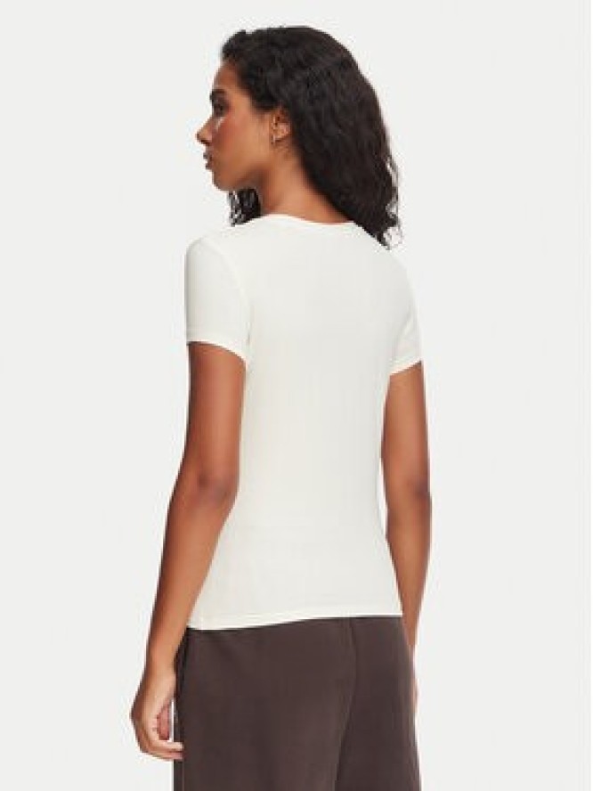 Guess T-Shirt V6YI09 K4276 Kremowy Slim Fit
