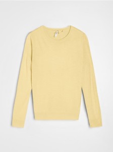 Lekki sweter basic - żółty