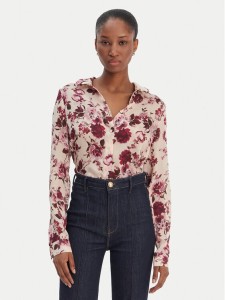 Guess Koszula W6RH73 WDW82 Beżowy Regular Fit