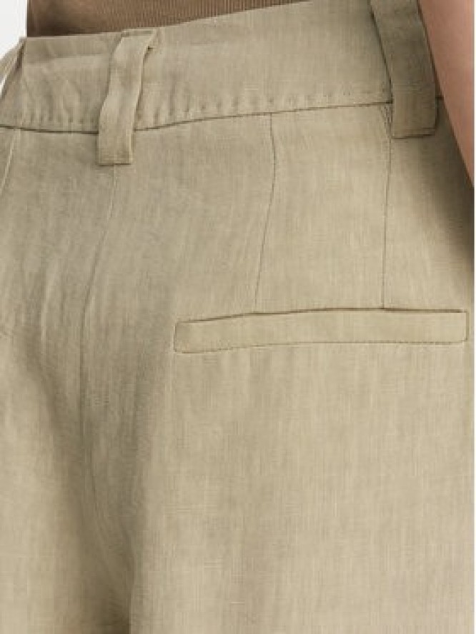 Marella Spodnie palazzo Zama 2513131132200 Khaki Regular Fit