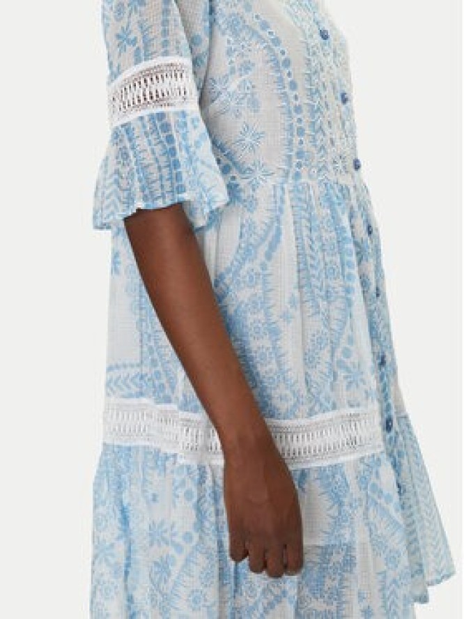 Iconique Sukienka koszulowa IC25-039 Niebieski Relaxed Fit