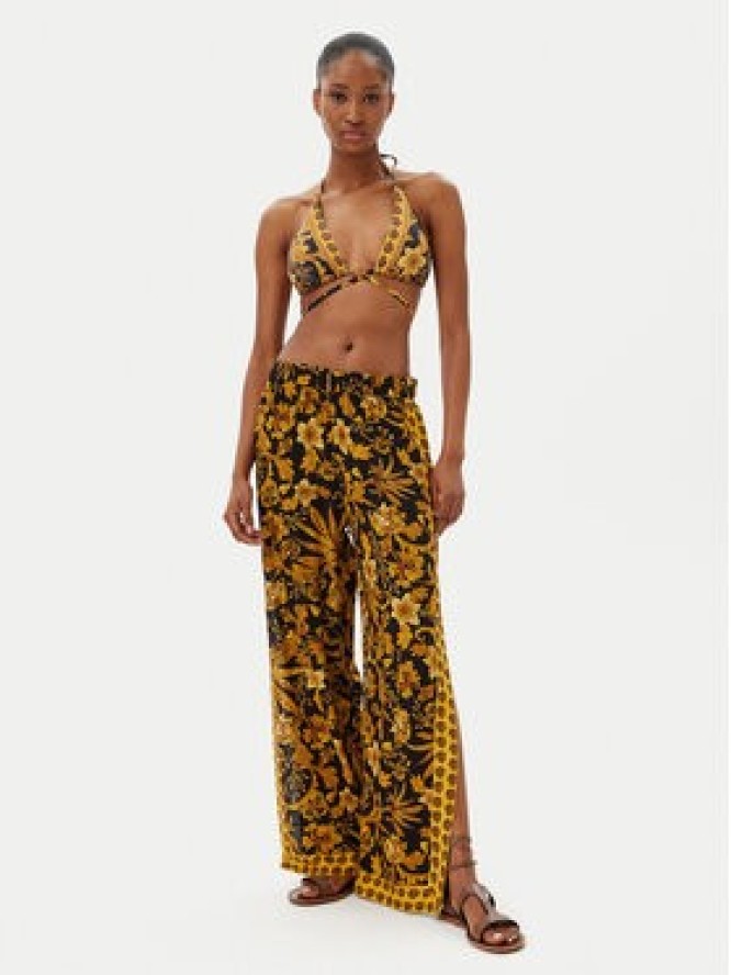 Selmark Spodnie palazzo BM275 Czarny Relaxed Fit