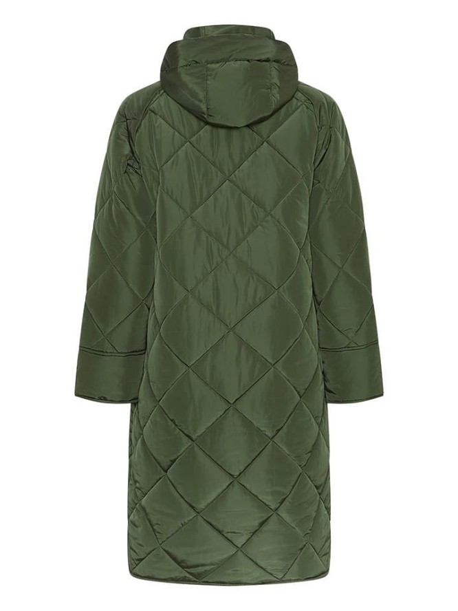 MOSS COPENHAGEN Kurtka pikowana "Keelin" w kolorze zielonym rozmiar: M/L