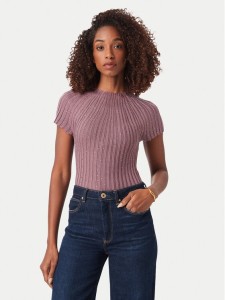Guess Bluzka W6YR31 Z1023 Fioletowy Regular Fit