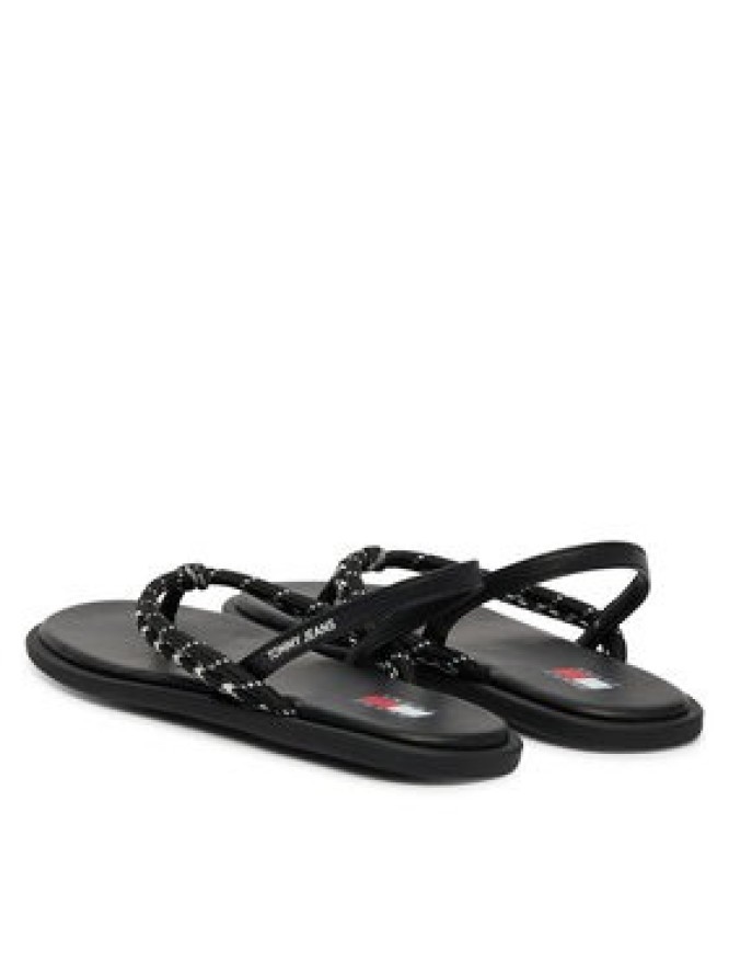 Tommy Jeans Sandały Tjw Casual Rope Sandal EN0EN02951 Czarny