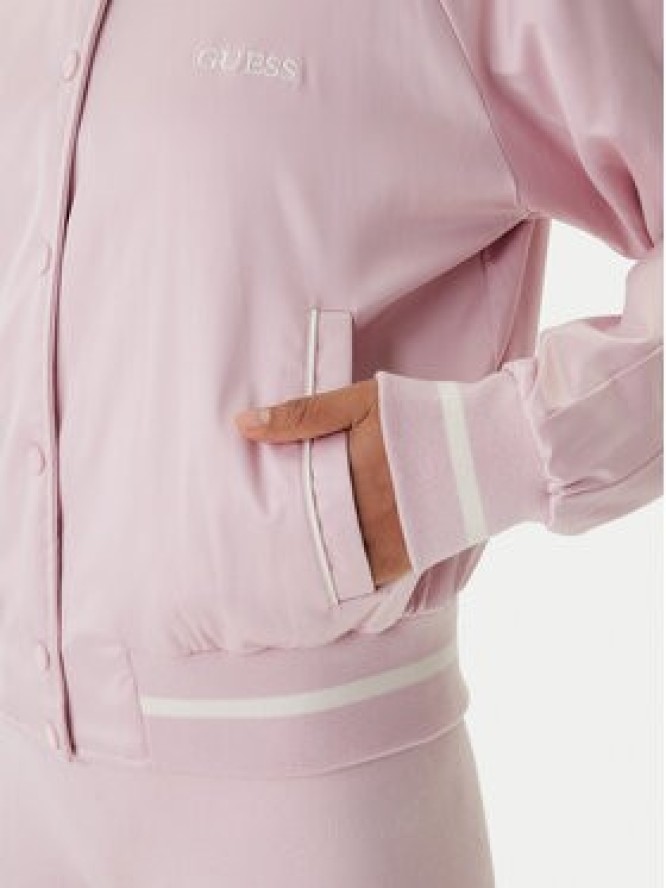 Guess Kurtka bomber V6RL02 WL022 Różowy Regular Fit