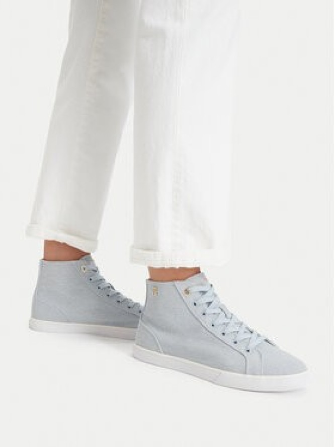 Tommy Hilfiger Sneakersy Th Chic Low Profile Mid Cut FW0FW09356 Błękitny