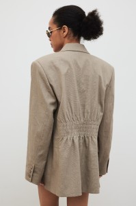 Marynarka z marszczeniem w kolorze CAPUCCINO - ROCHELLE-S/M