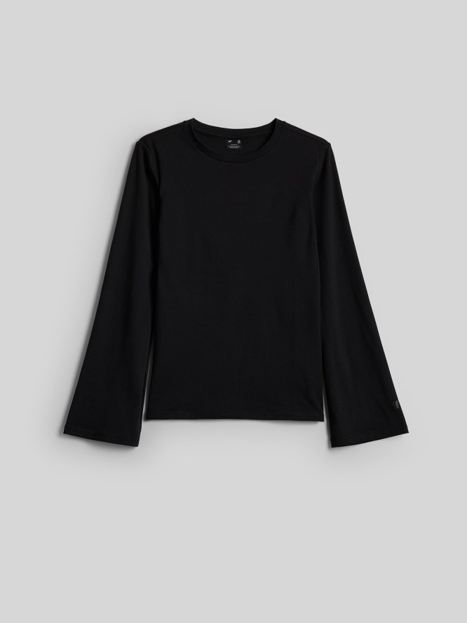 4F Longsleeve slim damski - czarny XL
