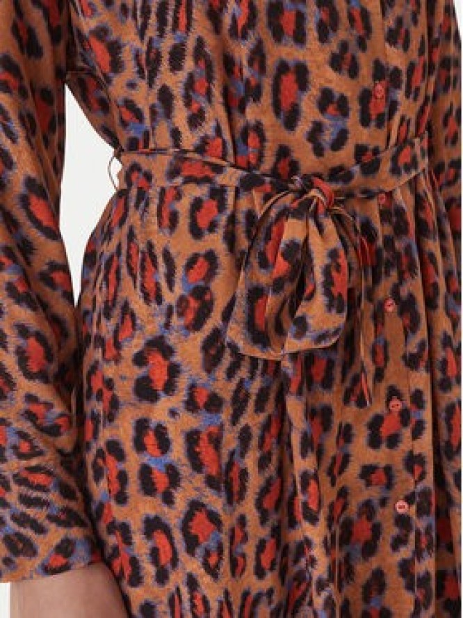 LOLA CASADEMUNT Sukienka koszulowa MS2616017 Brązowy Regular Fit