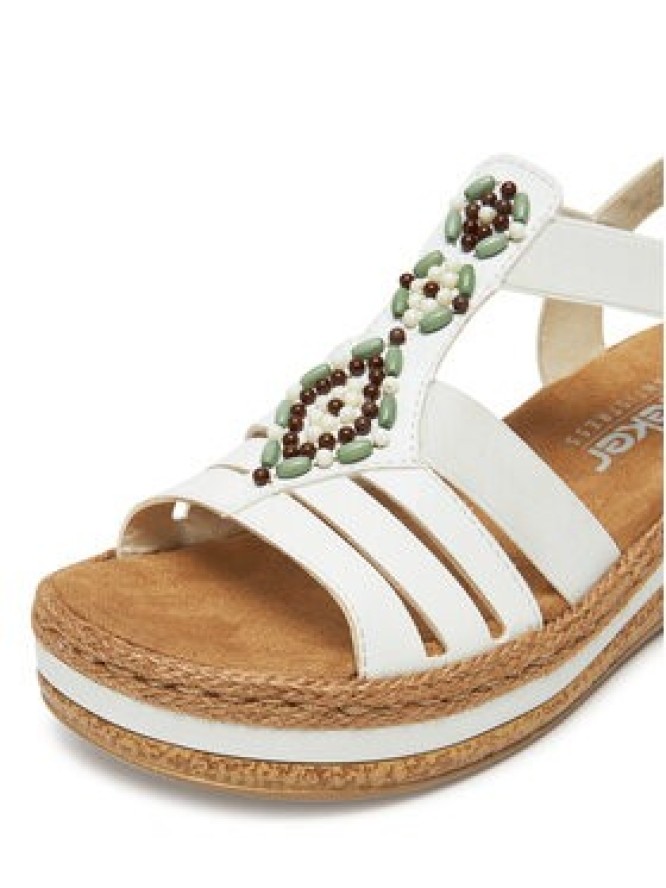 Rieker Sandały V0920-80 Biały