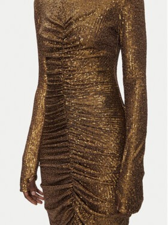 NORMA KAMALI Sukienka wieczorowa ST4243SQE38151 Złoty Slim Fit