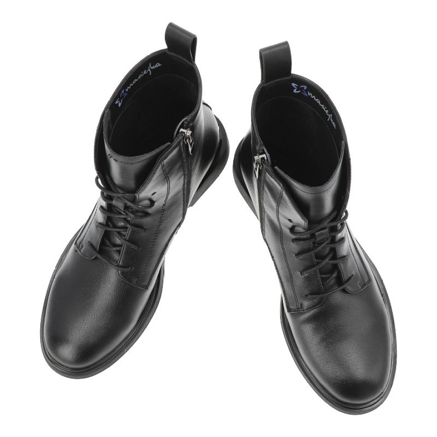 Czarne Botki Maciejka Stylowe Obuwie Damskie