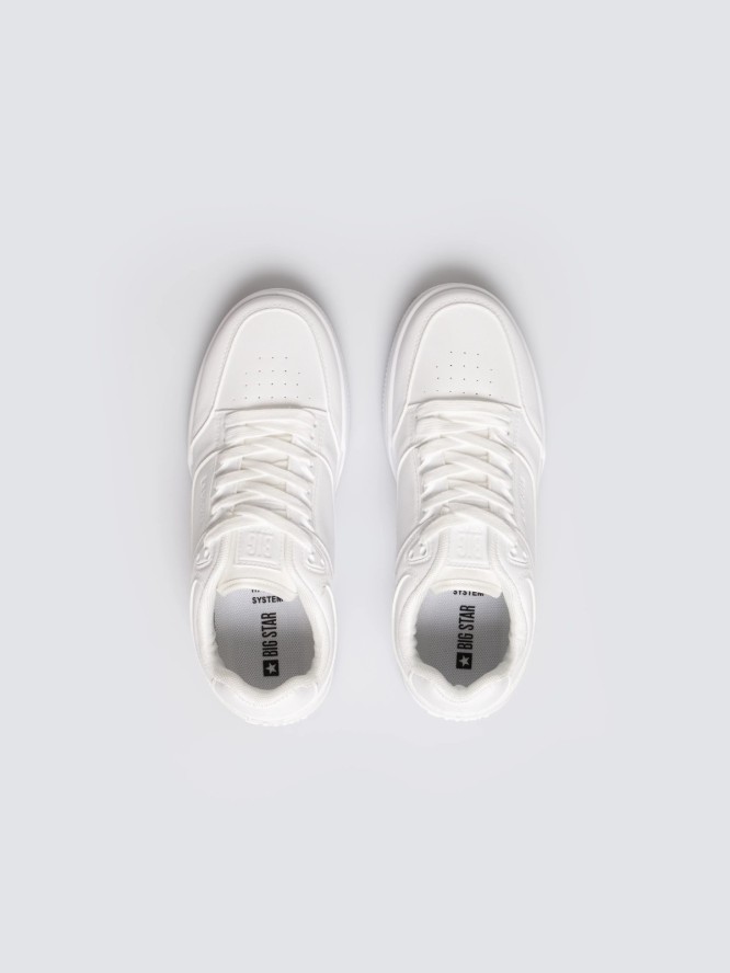 Sneakersy damskie ze skóry ekologicznej białe OO274A549 101