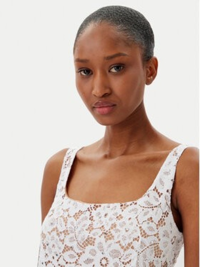 MICHAEL Michael Kors Sukienka letnia MS582WGGTA Biały Slim Fit