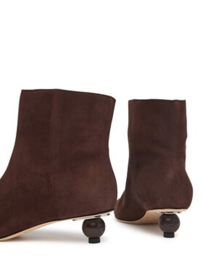 Weekend Max Mara Botki Wkacapanna 2625796014 Brązowy ciemny