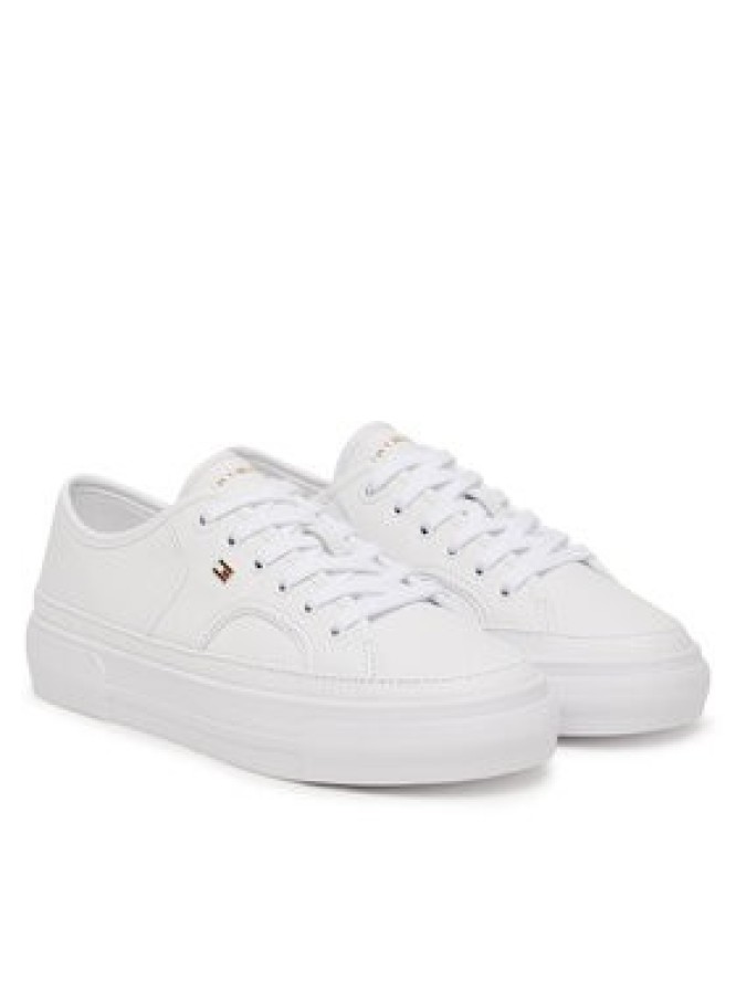 Tommy Hilfiger Sneakersy Platform Vulc Piping Ltr FW0FW09393 Biały