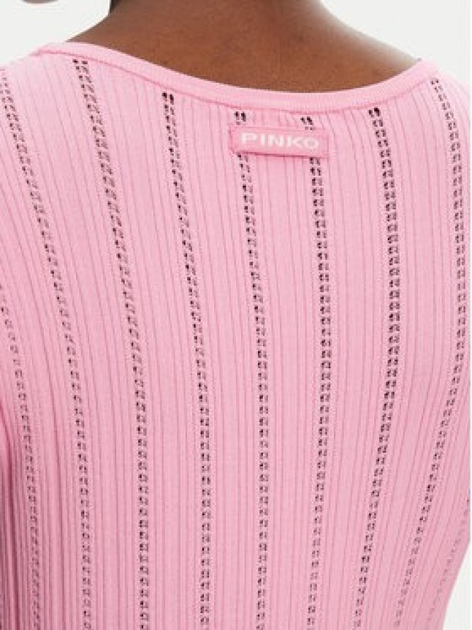 PINKO Sukienka dzianinowa 104745 A2FR Różowy Regular Fit