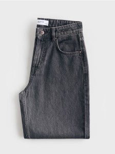 Jeansy mom fit - szary