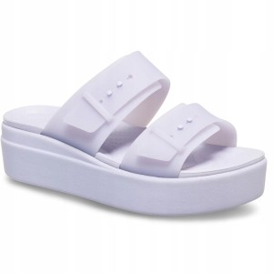 Sandały dla Kobiet Crocs Brooklyn Buckle Frosted Low Wedge.