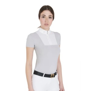 Damska koszula konkursowa slim fit z krótkim rękawem