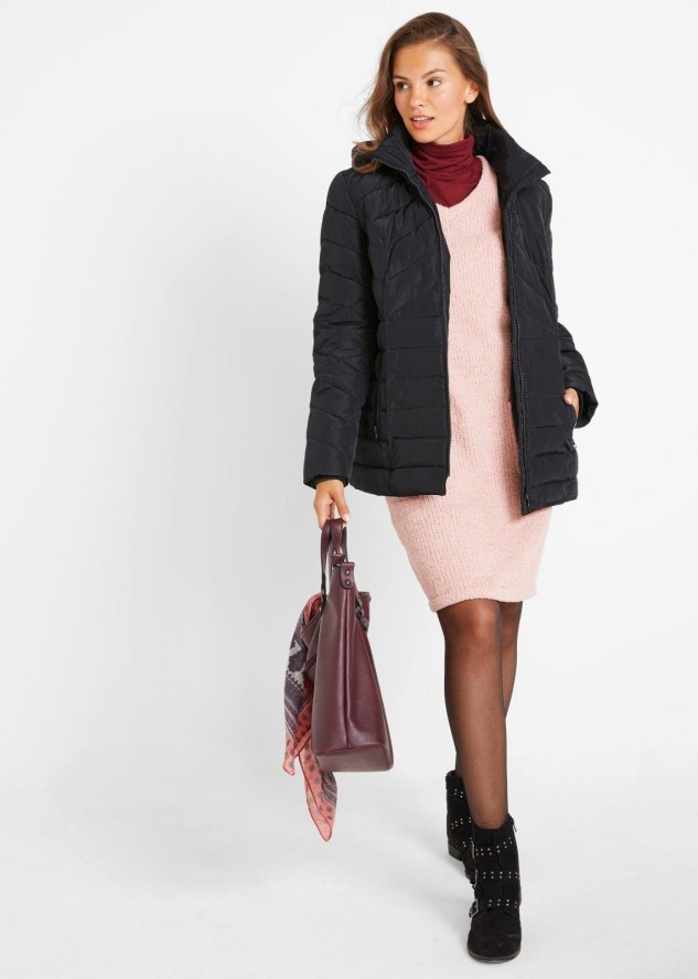 Lekka kurtka pikowana z odpinanym kapturem