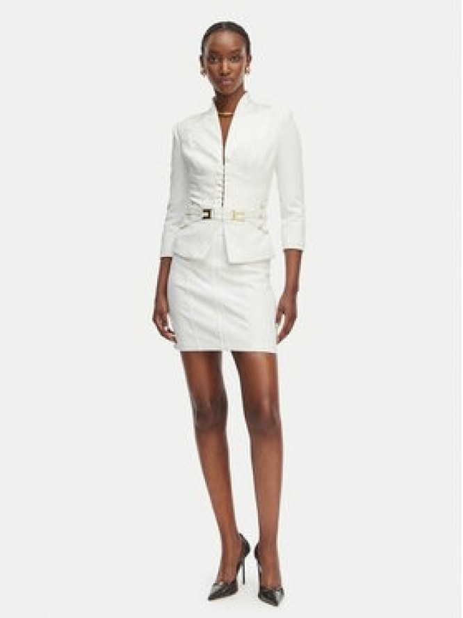 Elisabetta Franchi Spódnica mini GO-167-61E2-V320 Biały Regular Fit