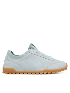 Calvin Klein Sneakersy Low Profile Run Mg Sue Db Laces HW0HW03150 Niebieski jasny