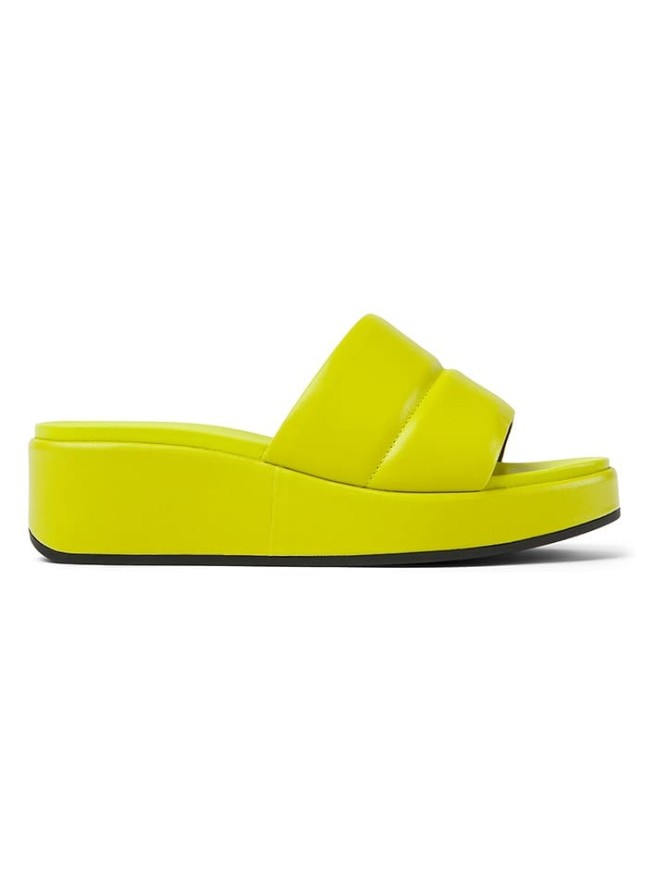 Camper Klapki w kolorze żółtym na koturnie rozmiar: 39