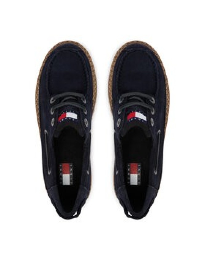 Tommy Jeans Półbuty Tjw Archive '01 Low Boat Shoe EN0EN03157 Granatowy