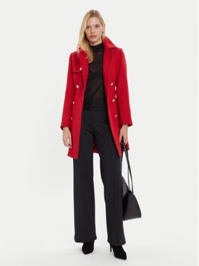 Morgan Płaszcz wełniany 242-GEVA Czerwony Regular Fit
