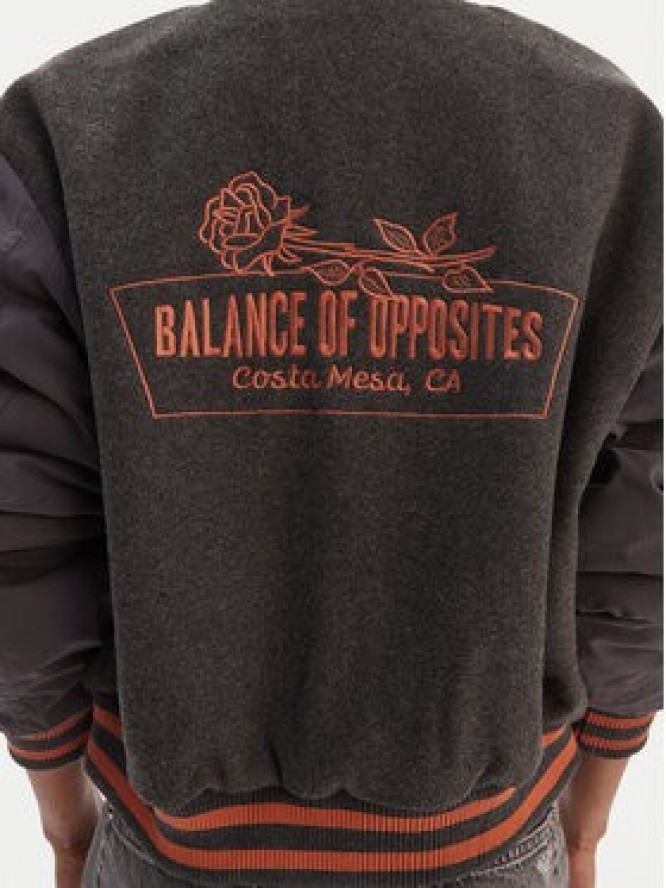 RVCA Kurtka bomber Ryan 23B163507 Szary Regular Fit