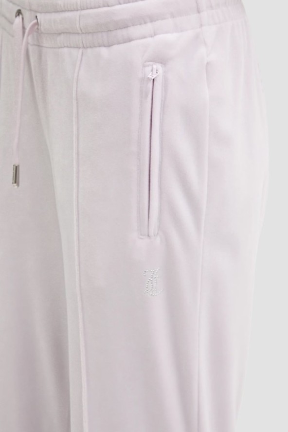 JUICY COUTURE Różowe spodnie dresowe z cyrkoniami Tina, Rozmiar M