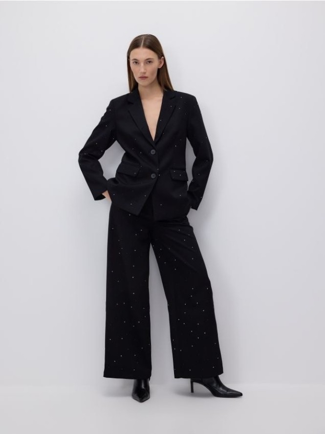 Marynarka ze strasem - czarny