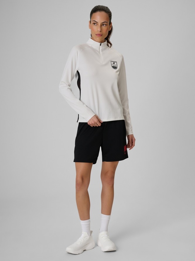 4F Bluza piłkarska regular szybkoschnąca damska - biała XL